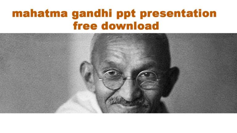 mahatma gandhi ppt presentation free download