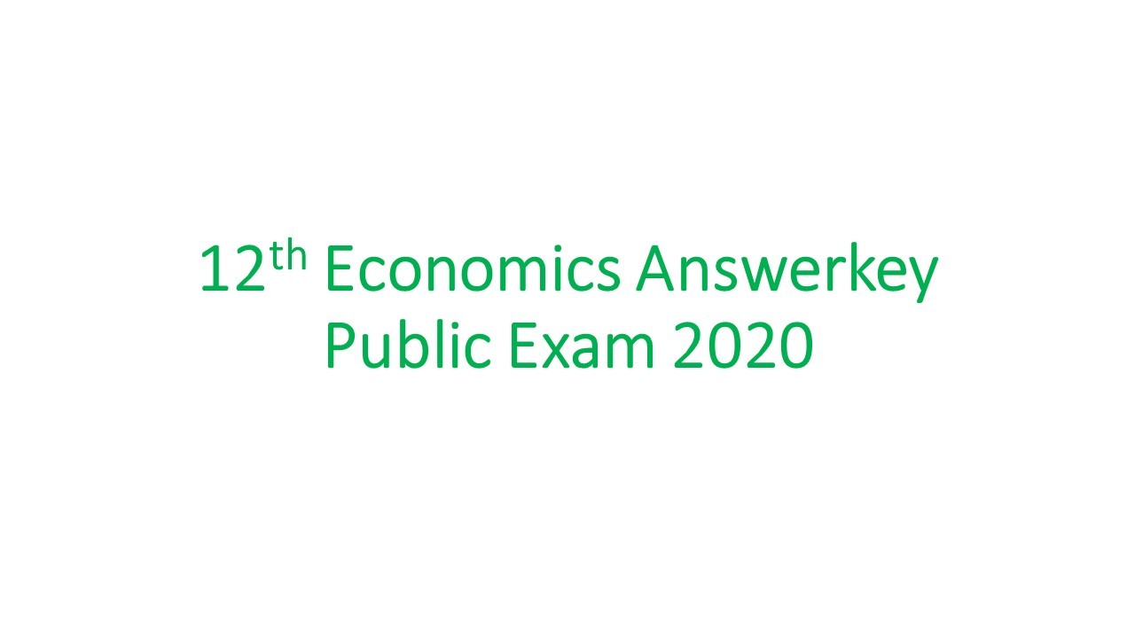 12th economics answerkey