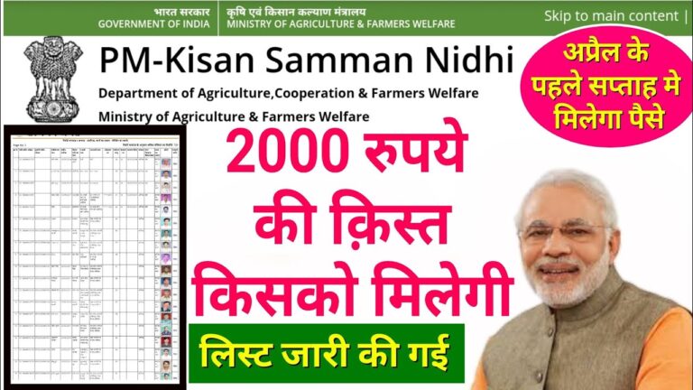 PM Kisan Samman Nidhi Yojana New List 2020 लिंक जारी ...