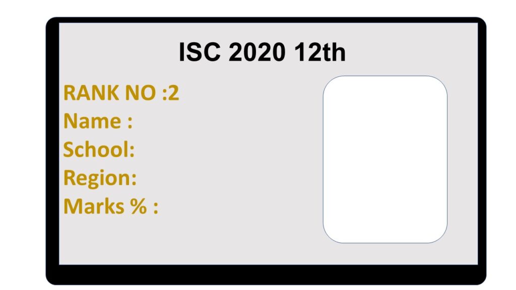 ISC 2020 12th Topper Rank No 2 Photo