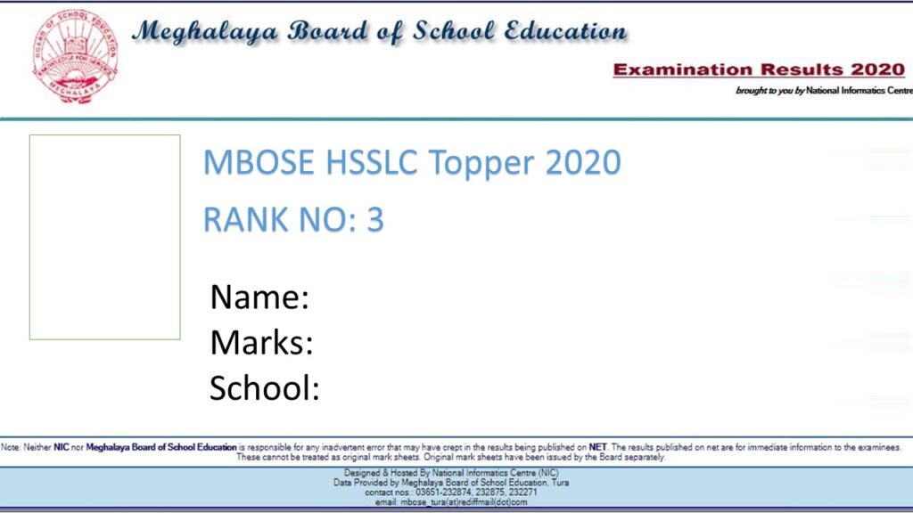MBOSE HSSLC Topper 2020 Rank no :3 photo with mbose officials