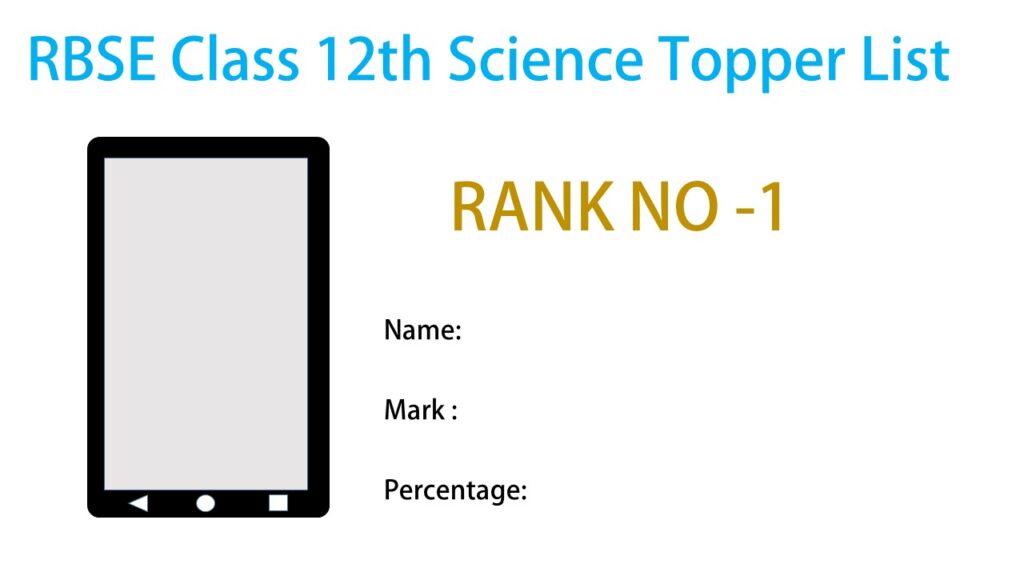 RBSE Class 12th science topper tank no 1 rajresults nic in