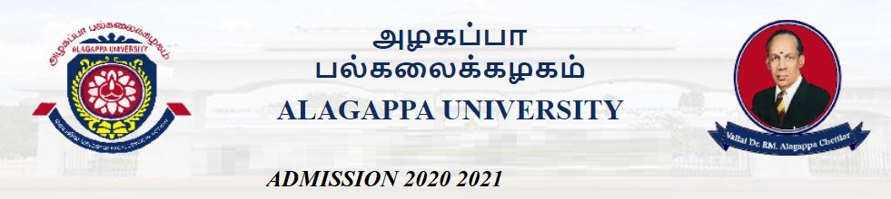 alagappa university admission 2020 2021