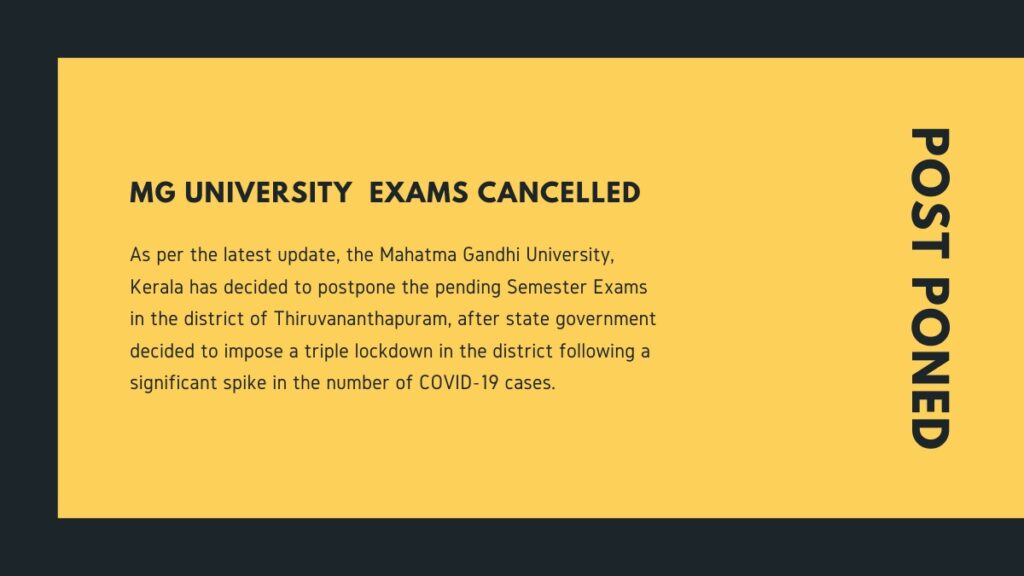 mg university canceled exam