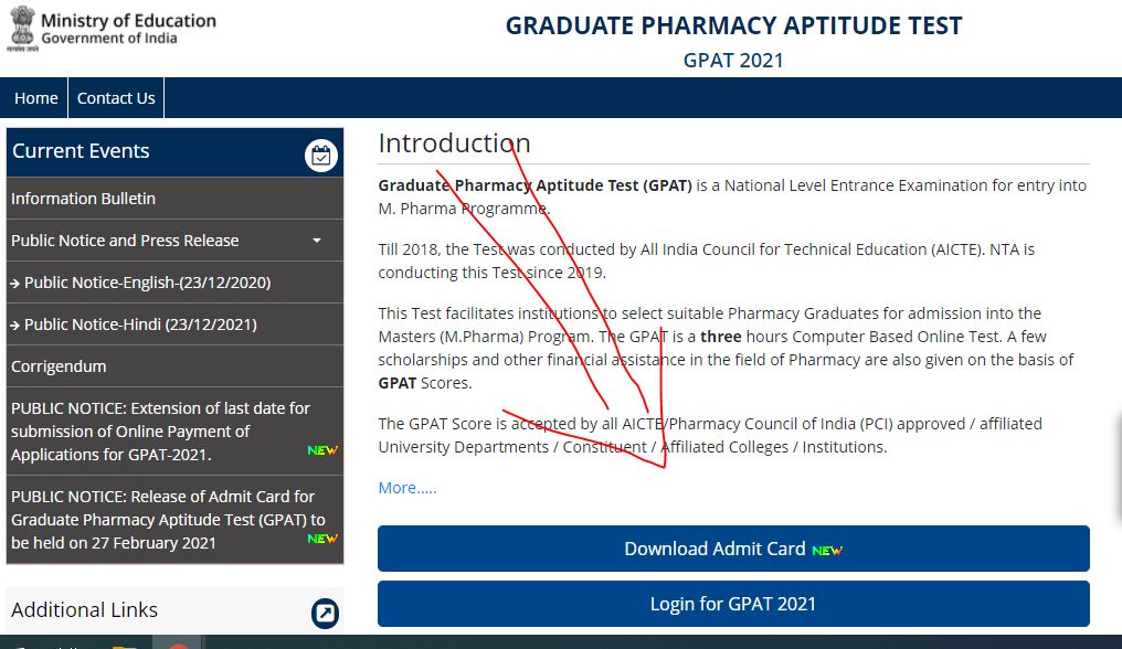 gpat-admit-card-2021-graduate-pharmacy-aptitude-test-www-testservices-nic-in-tamil-solution