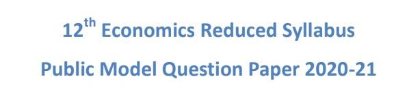 12th Economics Public Exam Model Question Paper