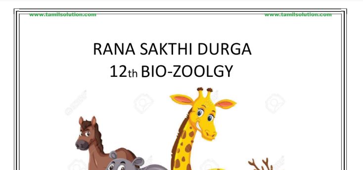 12th bio zoology reduced syllabus study material