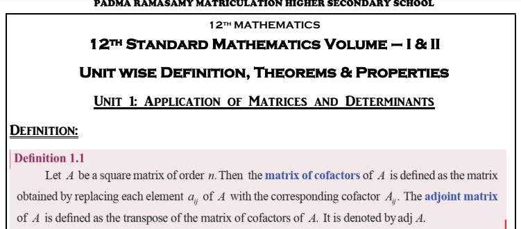 12th maths theorem pdf