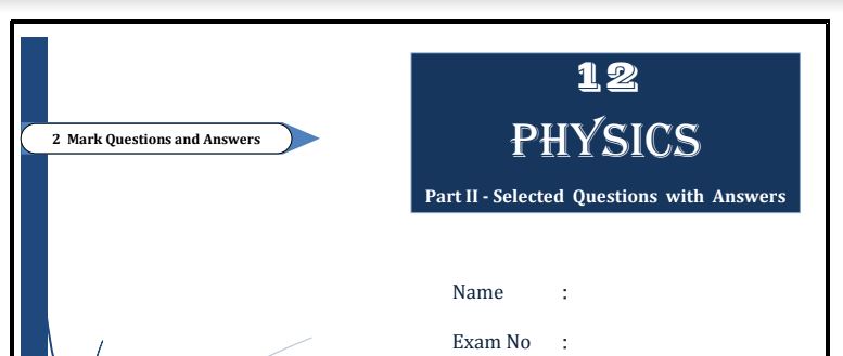 12th physics important 10 mark questions with answers