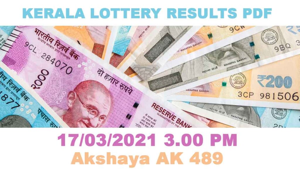 17-03-2021 Akshaya AK 489 Result