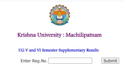 Krishna University Results Released for All UG, PG courses