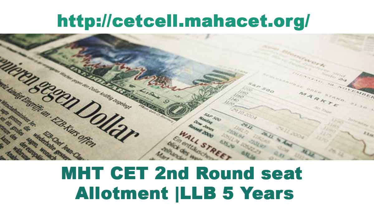 MHT CET 2nd Round seat Allotment |LLB 5 Years