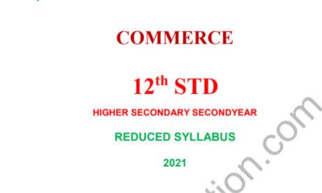 Tamilnadu 12th commerce reduced Full guide pdf