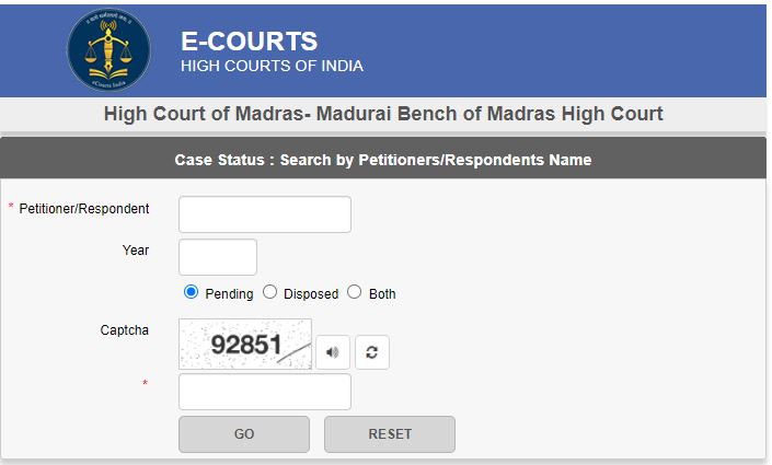 high court of madurai case status