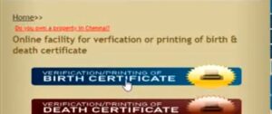 Chennai Corporation Birth Certificate - சென்னை மாநகராட்சி பிறப்பு