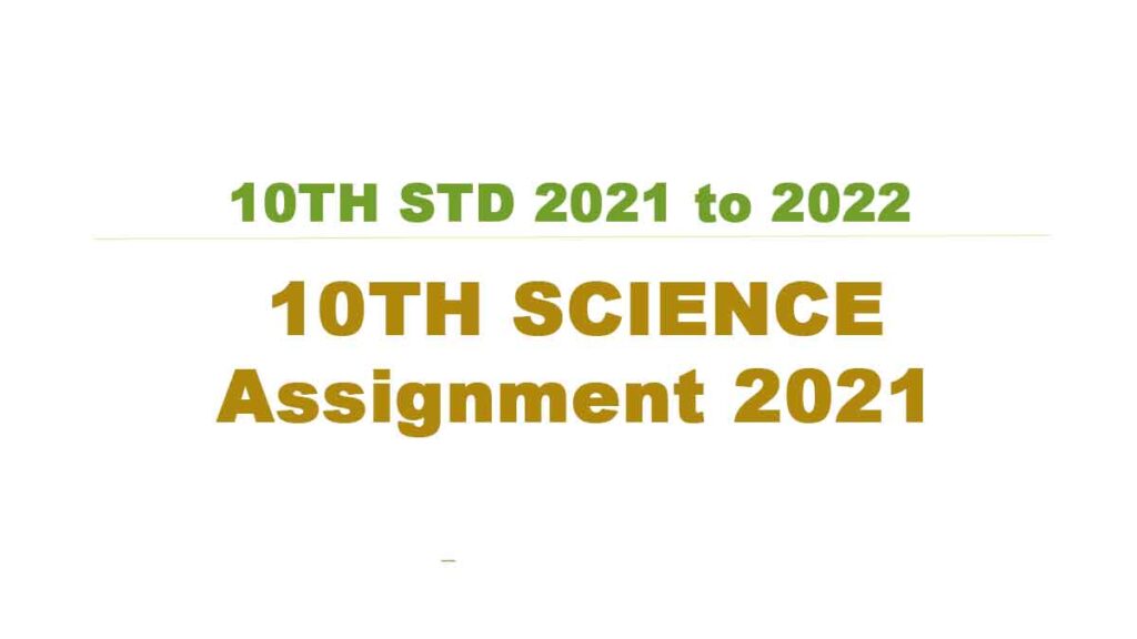 10th Science Tamil Medium Assignment 2021 with Answerkey