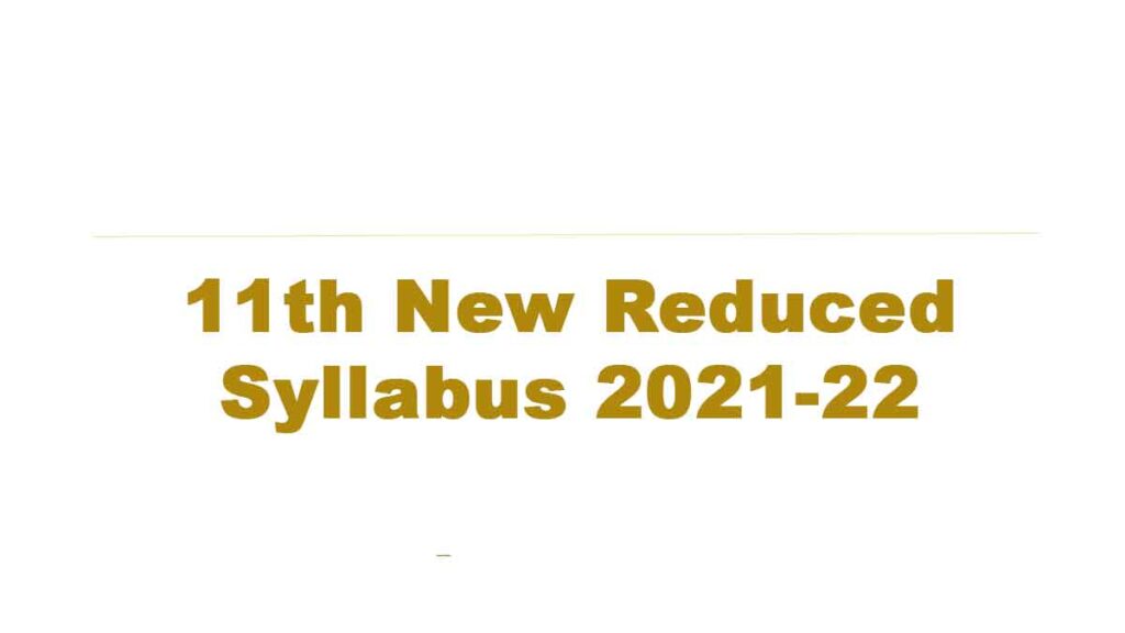 11th reduced syllabus 2021 2022 tamil nadu pdf