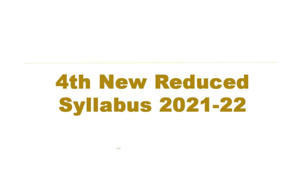 4th reduced syllabus 2021 2022 tamil nadu pdf