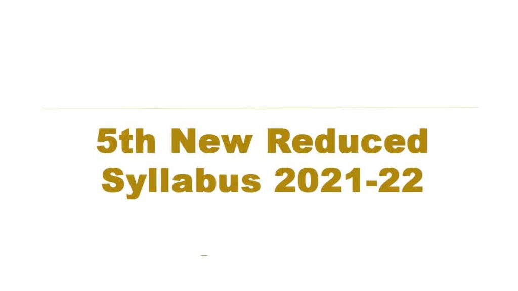 5th reduced syllabus 2021 2022 tamil nadu pdf