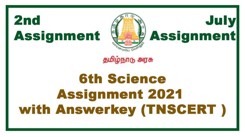 6th Science 2nd Assignment July 2021(With Answers)  Tamilnadu Stateboard