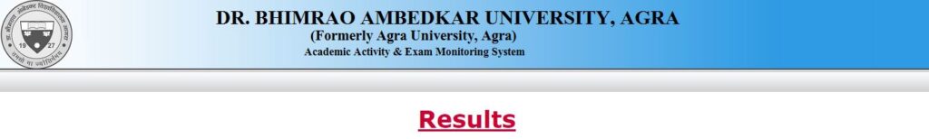dbrau.org.in Agra University (DBRAU) BA 3rd Year Result 2021