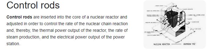 The Componenet in a nuclear reactor that controls the chain reaction is
