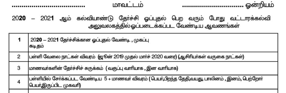 Tamilnadu School Annual Report 2021 2021 With ERR Admission Form