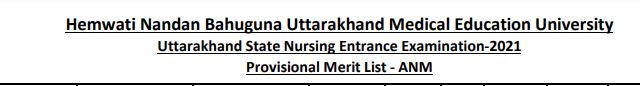 Uttarakhand HNBUMU BSc Nursing Result 2021 |hnbumuexams.com Result