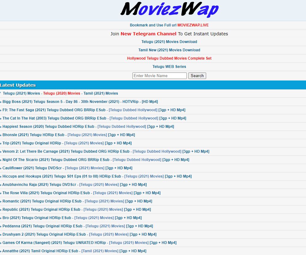 moviezwap Telugu 2021 Movies Download