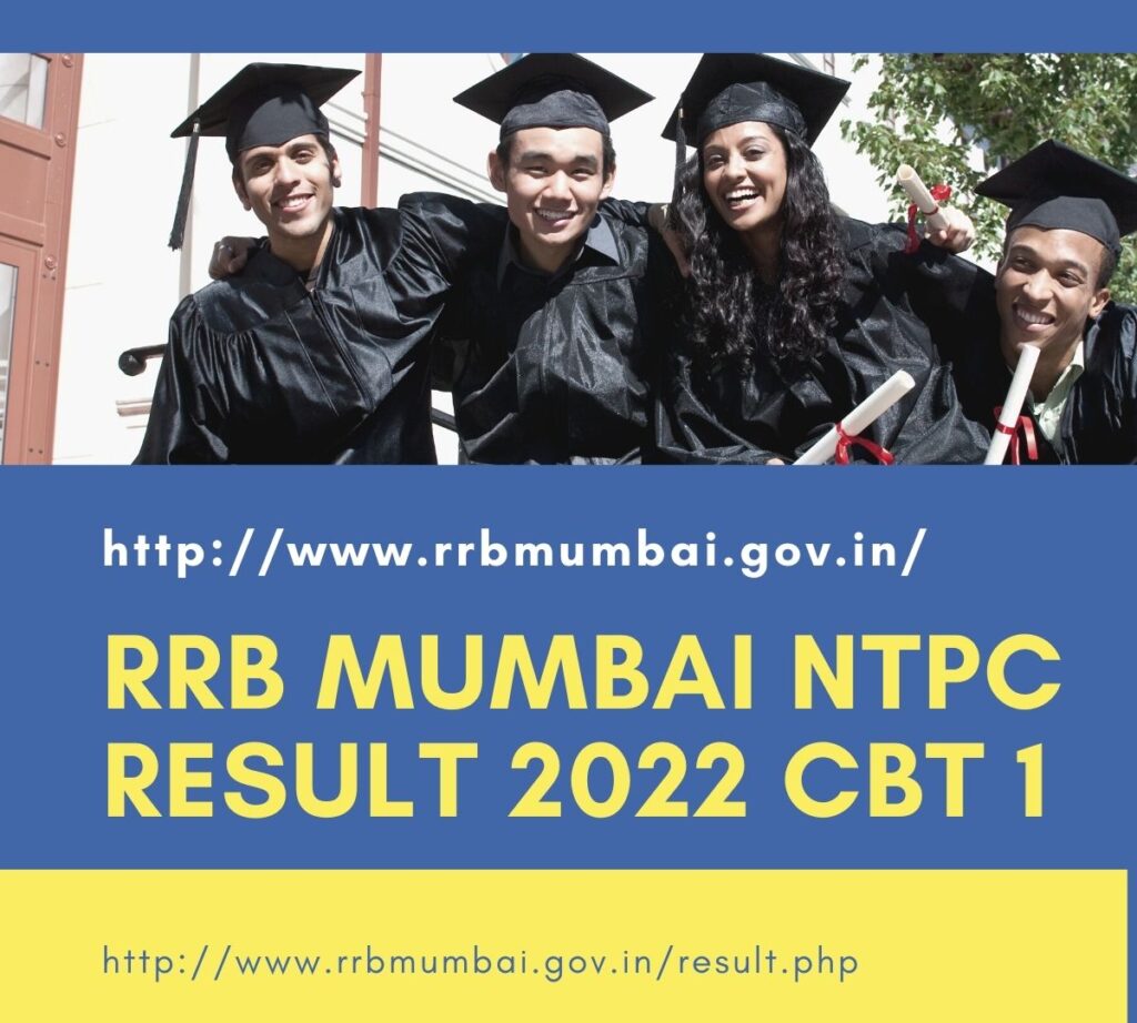 RRB Mumbai NTPC Result 2022 CBT 1