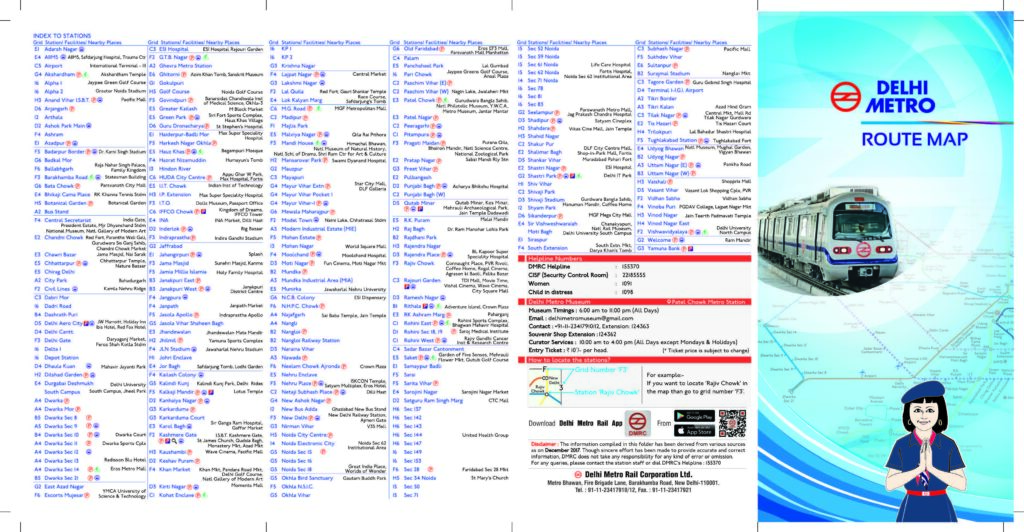 Delhi metro map HD pdf