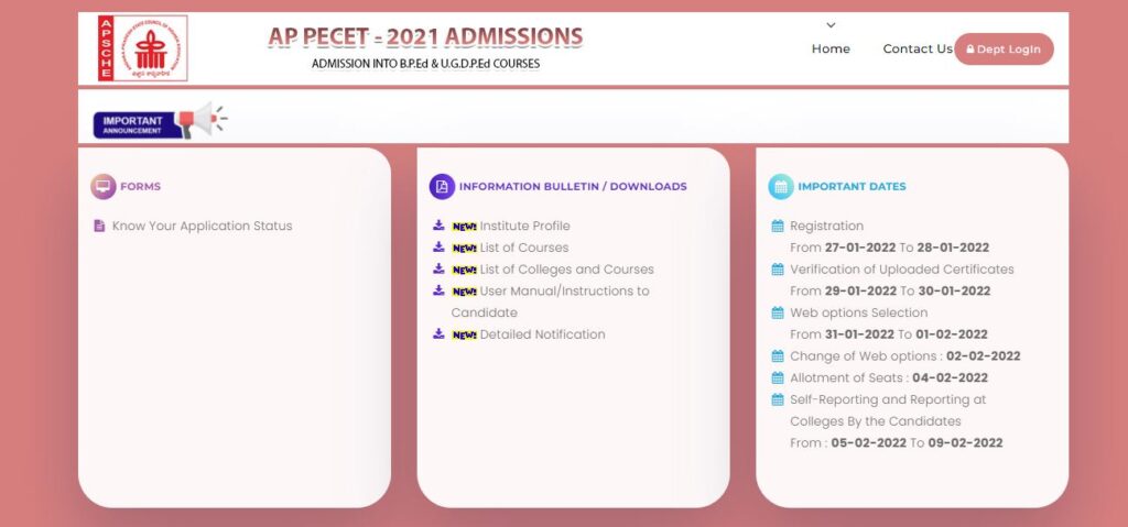 PECET Seat Allotment Result 2022