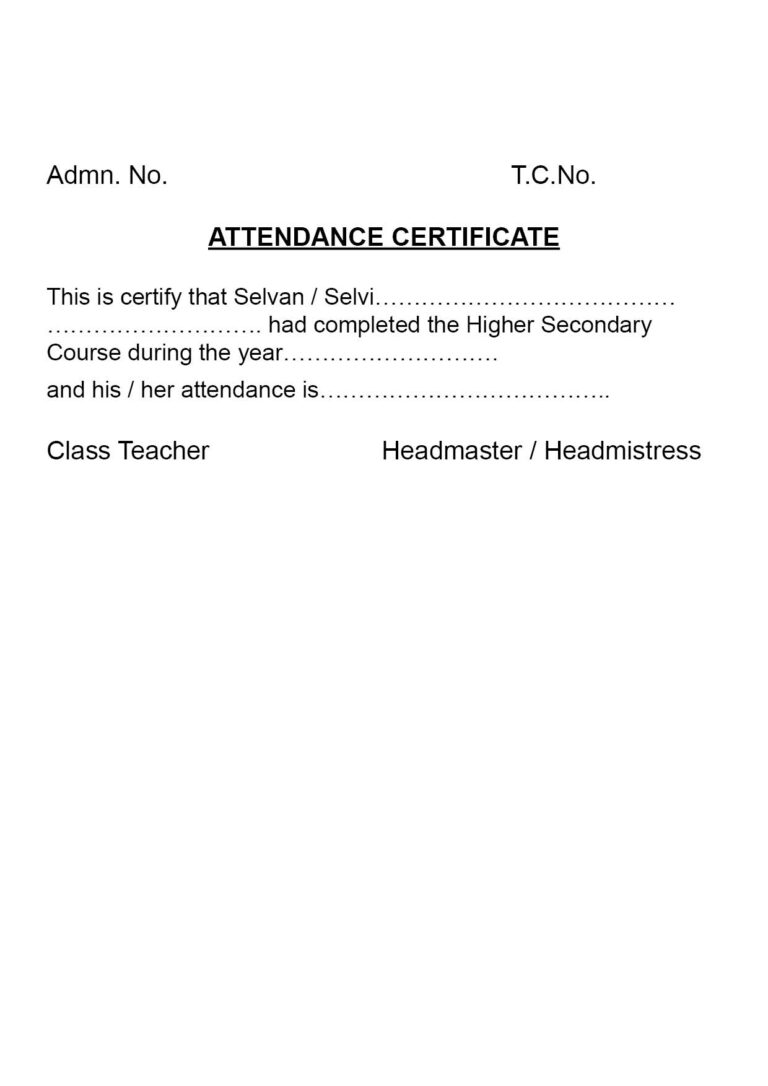 Attendance Tamil Meaning