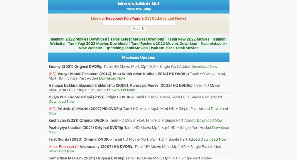 Moviesda  tamil 2022 Movies Download