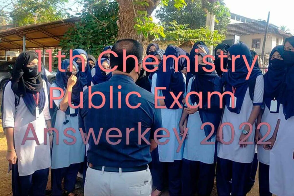 11th chemistry public exam answer key 2022